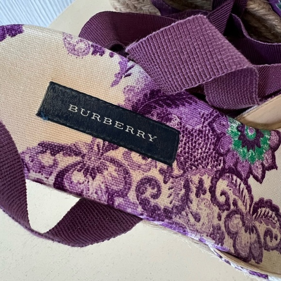 Burberry Wedge Wrap Sandals - Picture 3 of 8